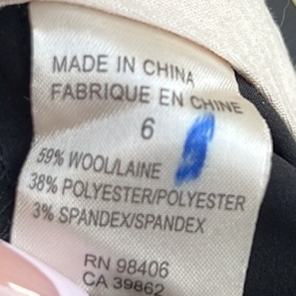 THEORY Traceable Wool Slim Straight-Leg Trousers Size 6 - Picture 12 of 12